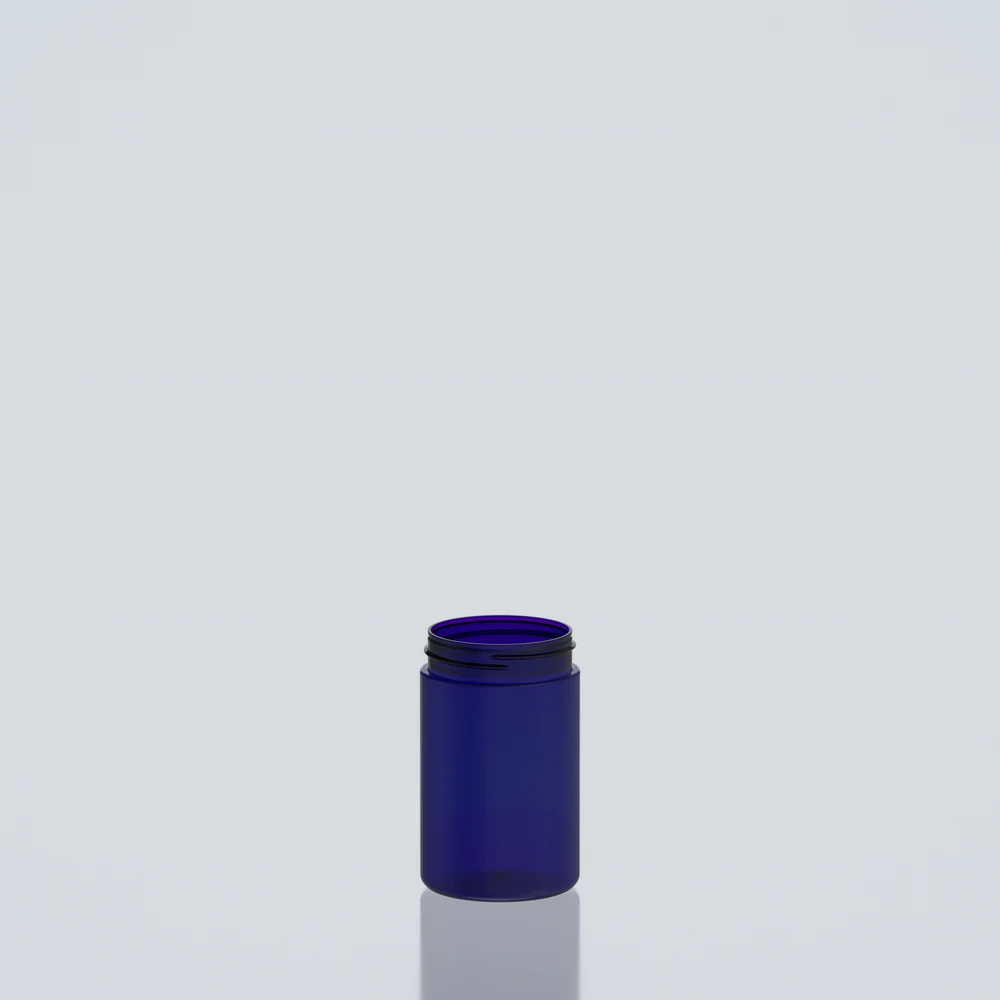 300ml Straight Cylindrical PET Jar 63SP400 - 63SP400 - Blue