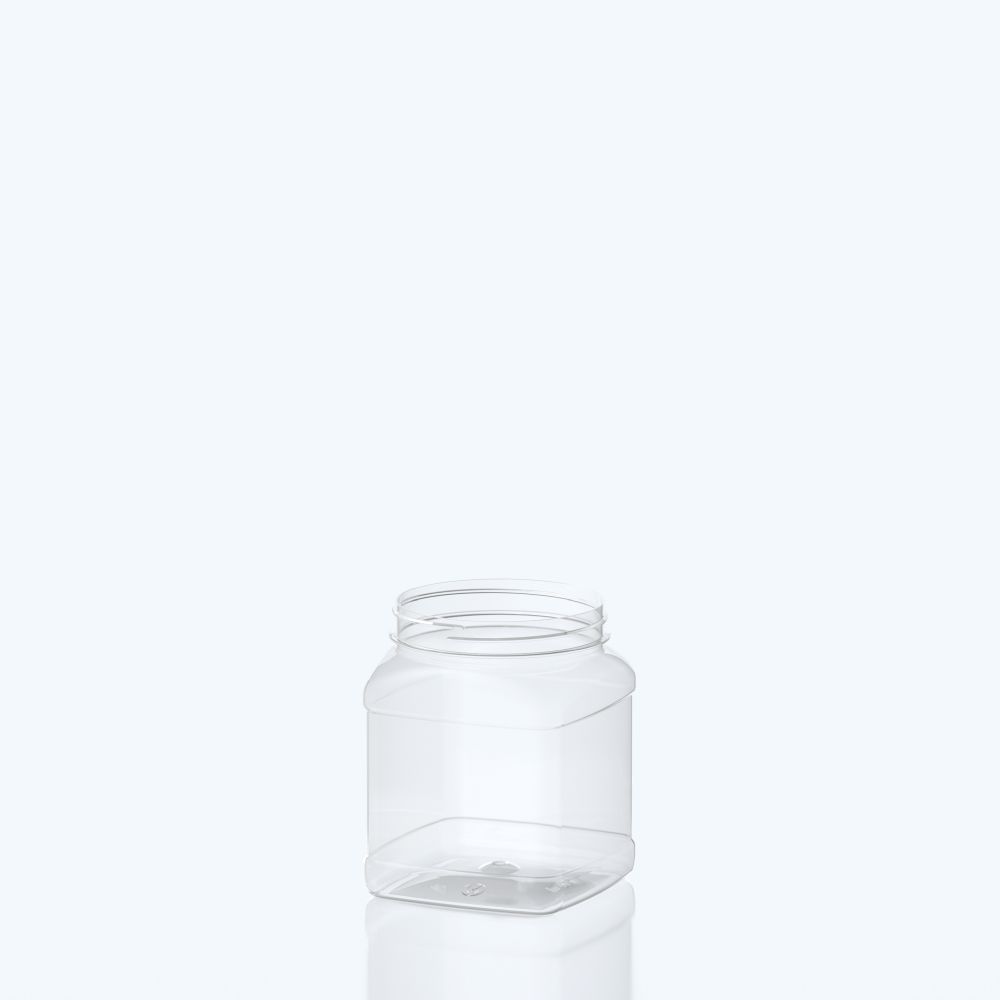 750ml PET Square Jar - 89SP400 - Clear