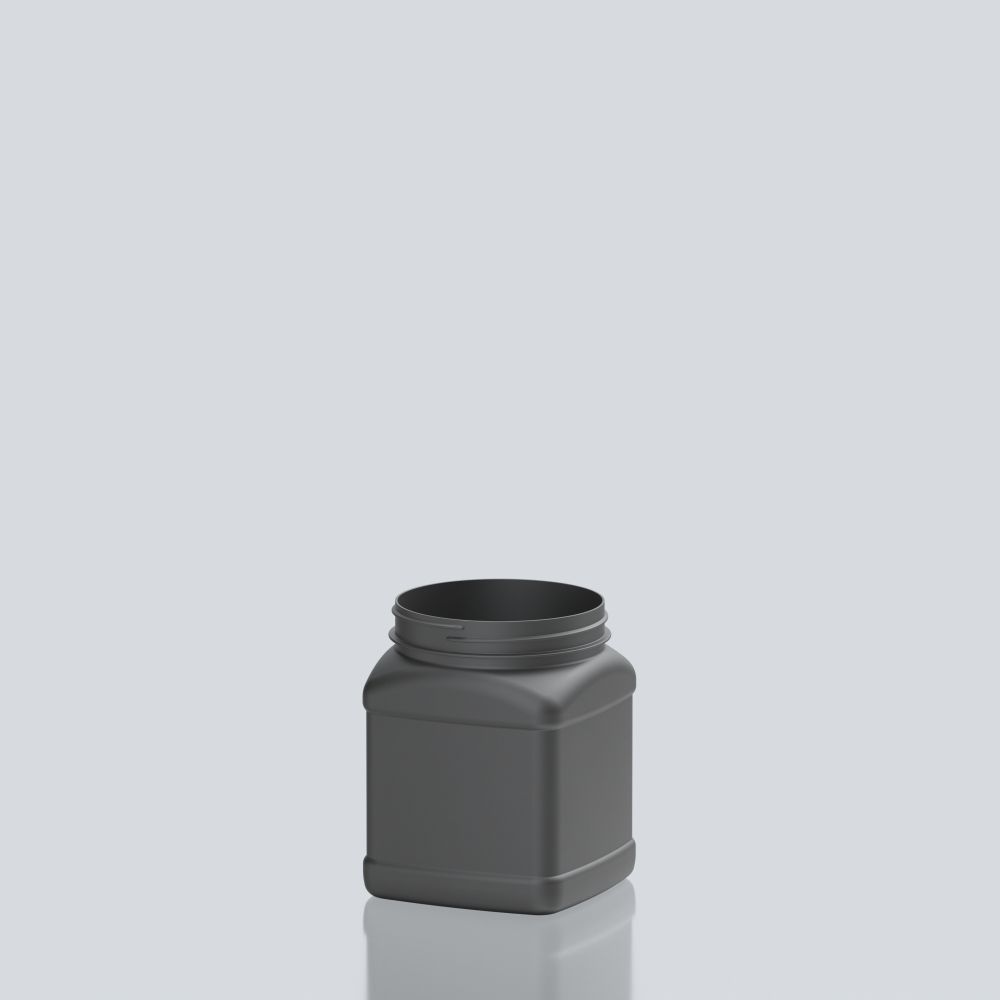 750ml PET Square Jar - 89SP400 - Silver