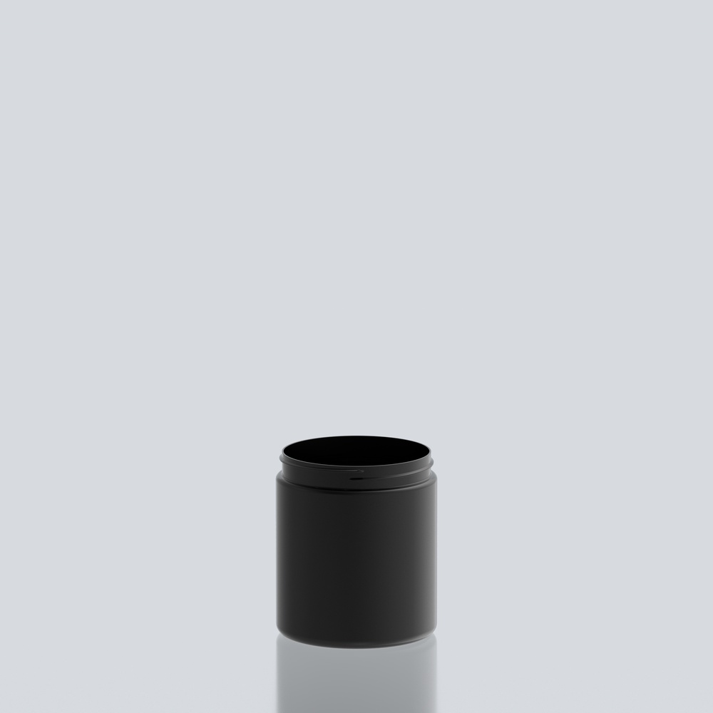 600ml Cylindrical PET Jar - 89SP400 - Black