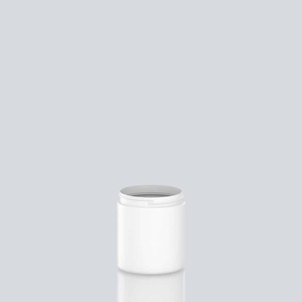 600ml Cylindrical PET Jar - 89SP400 - White