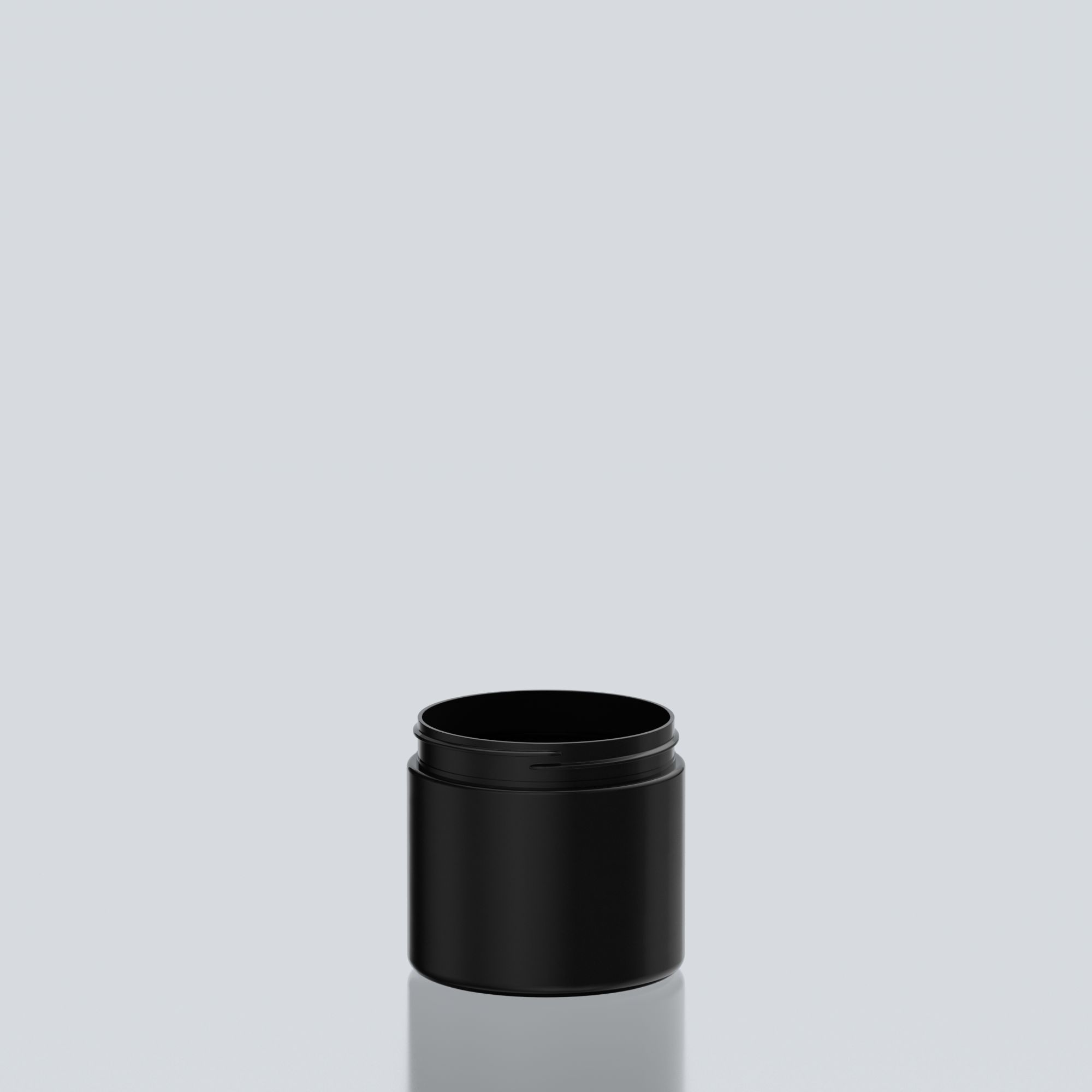 600ml Cylindrical PET Jar - 100SP400 - Black