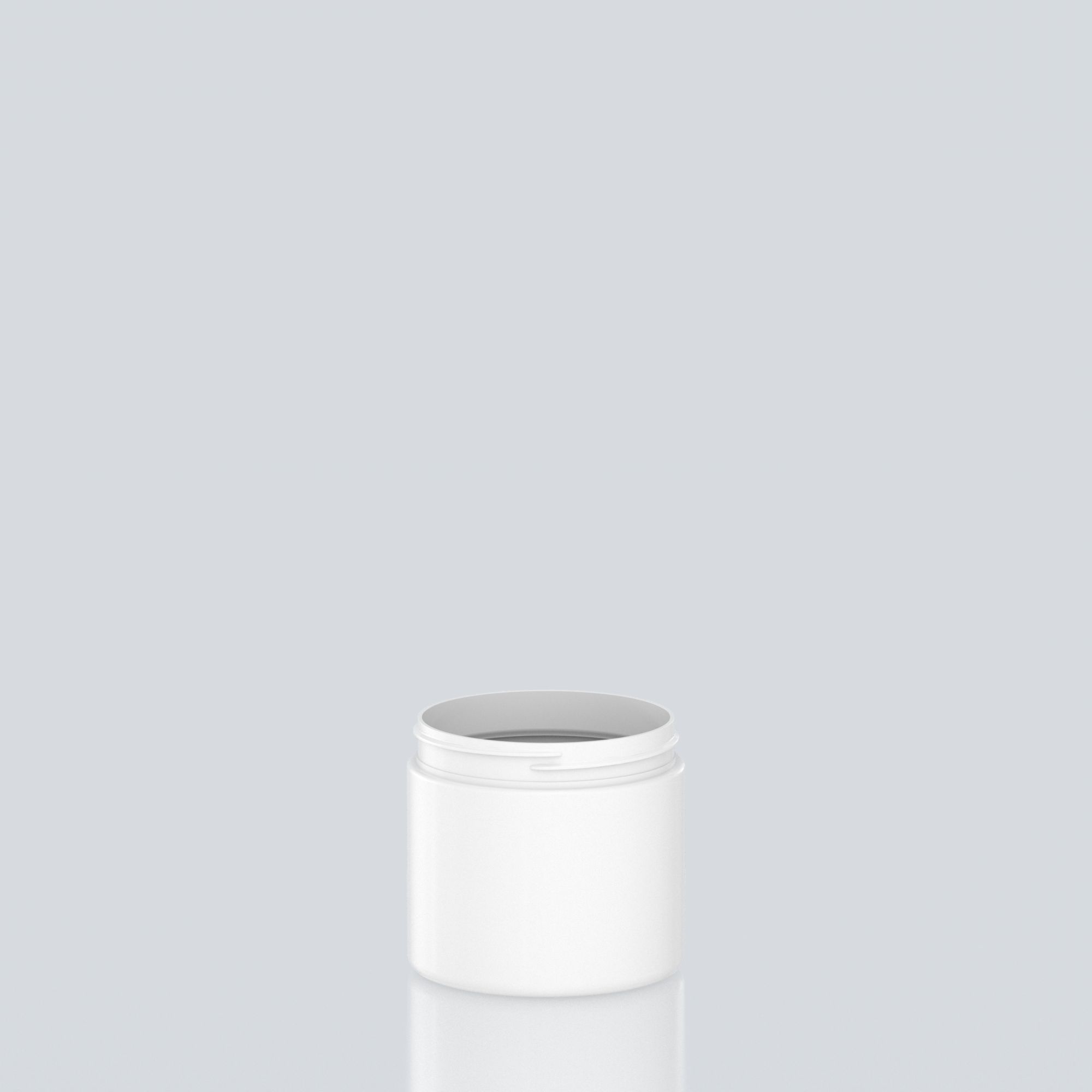 600ml Cylindrical PET Jar - 100SP400 - White