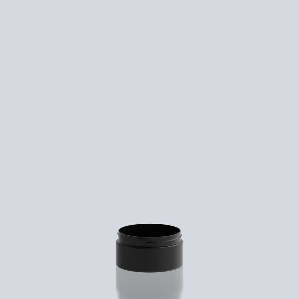 200ml Cylindrical PET Jar - 89SP400 - Black