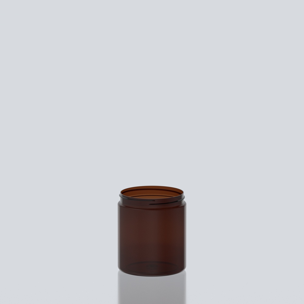 600ml Cylindrical PET Jar - 89SP400 - Amber