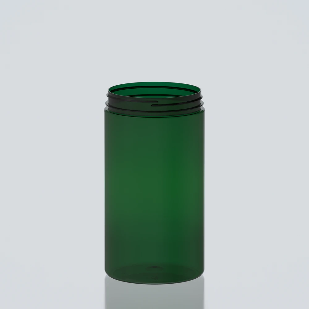 3000ml XXL Cylindrical PET Jar - 127Special - Green