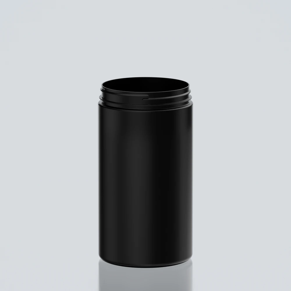 3000ml XXL Cylindrical PET Jar - 127Special - Black